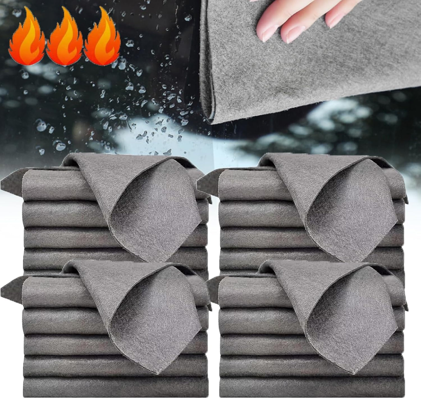 Streak-Free Microfiber Cloth – Ultra-Absorbent 11.8 × 11.8 Lint-Free Cleaner