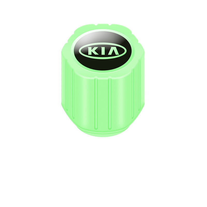 20-Pack Neon Green Glow Tire Valve Caps – No Battery Needed, Universal Fit
