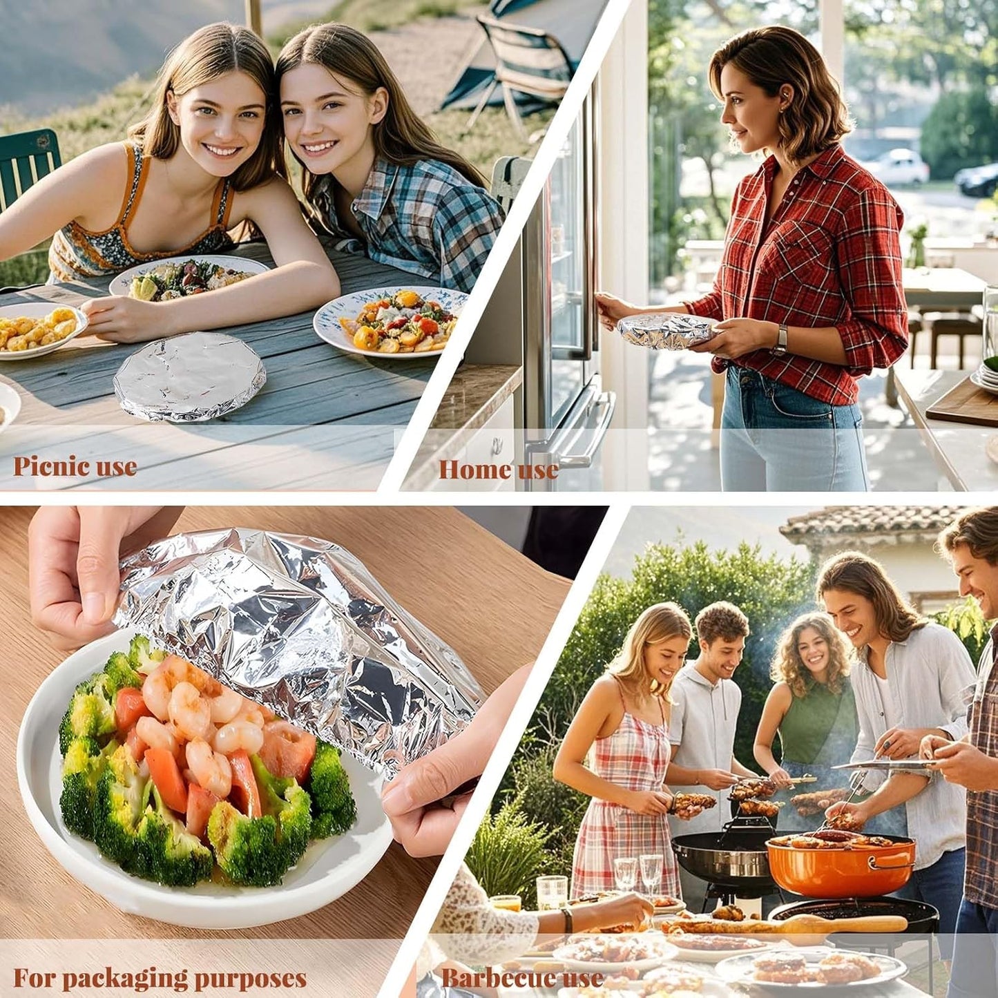Aluminum Foil Food Cover – Lock In Heat, Lock In Freshness（50PCS)
