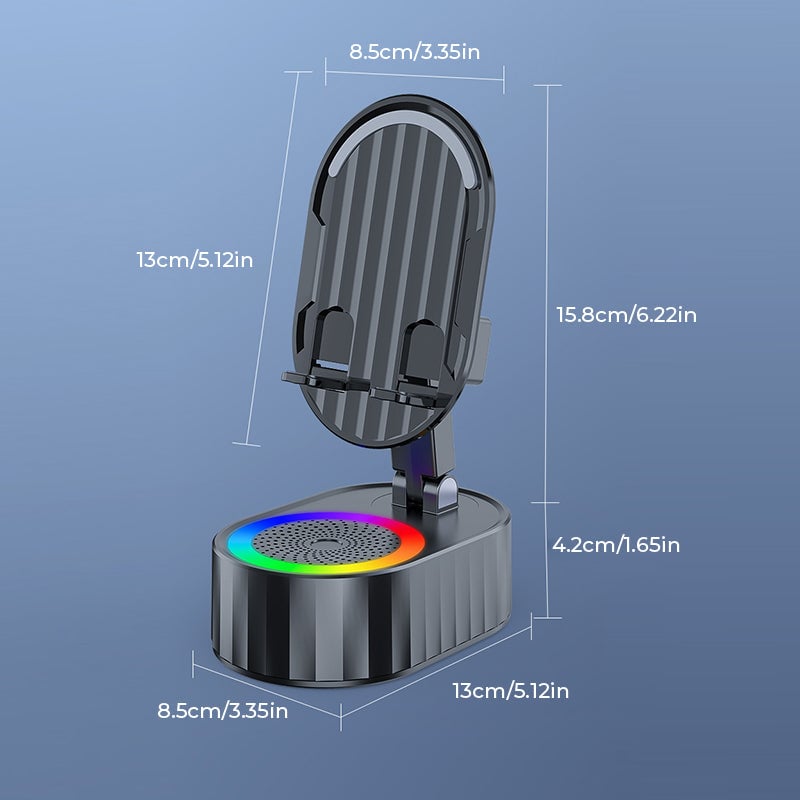 5-in-1 Wireless Speaker with Bluetooth & Adjustable Stand