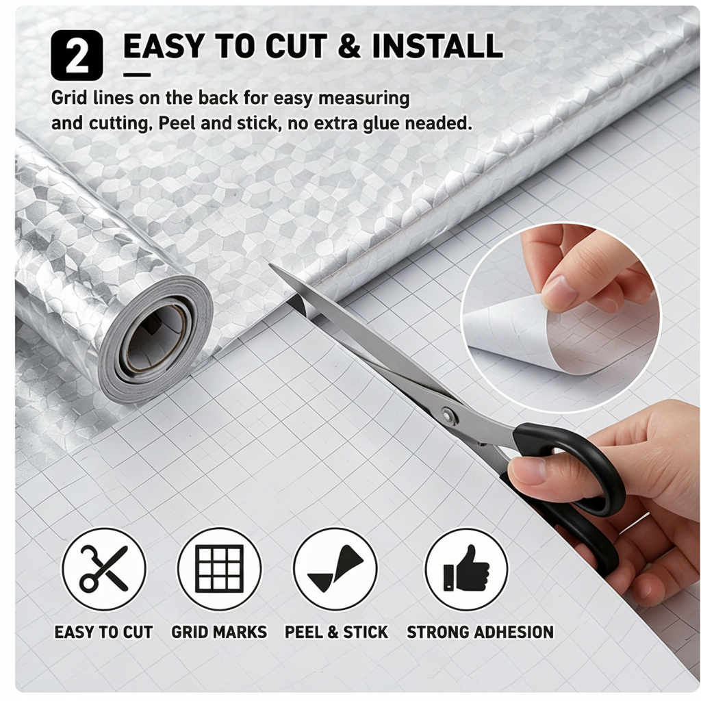 ✨🏡Aluminum Foil Wallpaper | Waterproof • Oil-Proof • Heat Resistant • Peel & Stick Upgrade