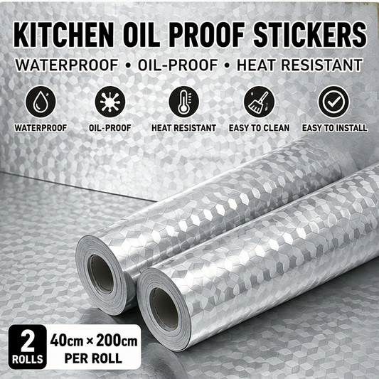 ✨🏡Aluminum Foil Wallpaper | Waterproof • Oil-Proof • Heat Resistant • Peel & Stick Upgrade