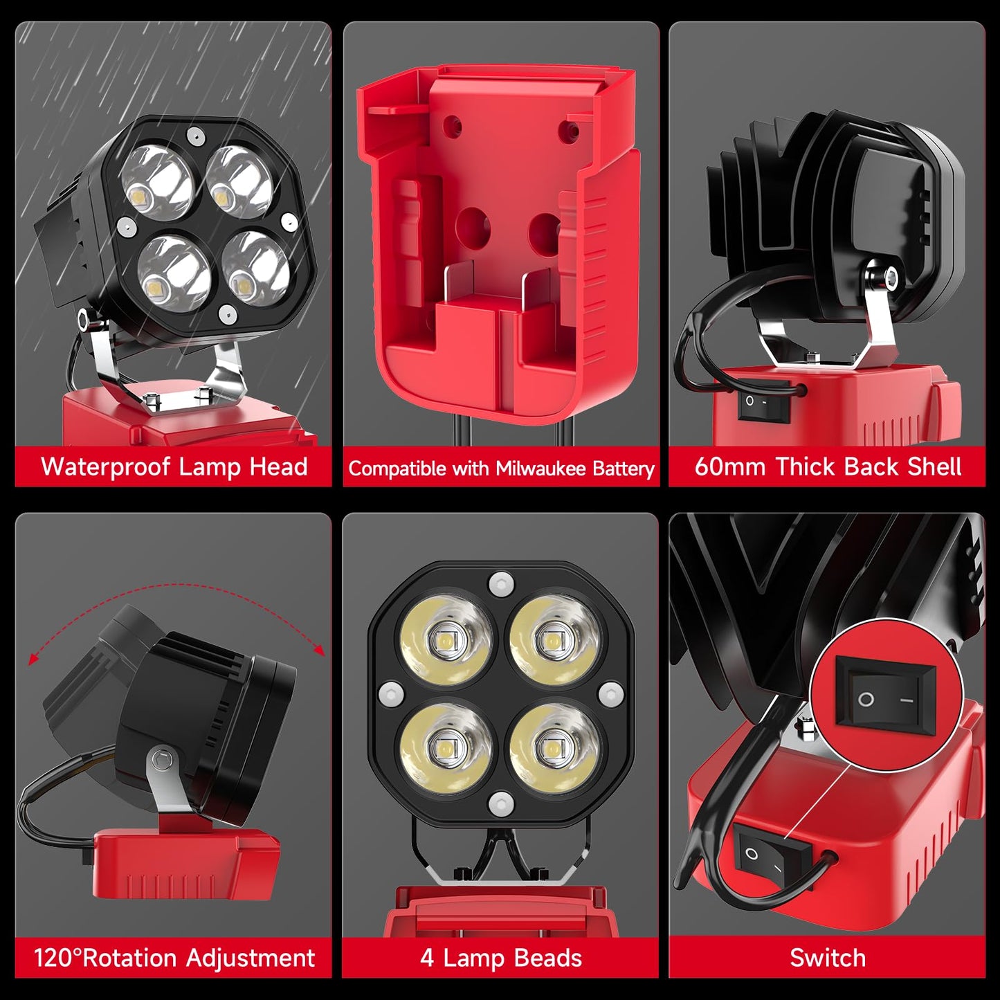 2026 Outdoor Essentials💥  20V Battery Cordless Work Light