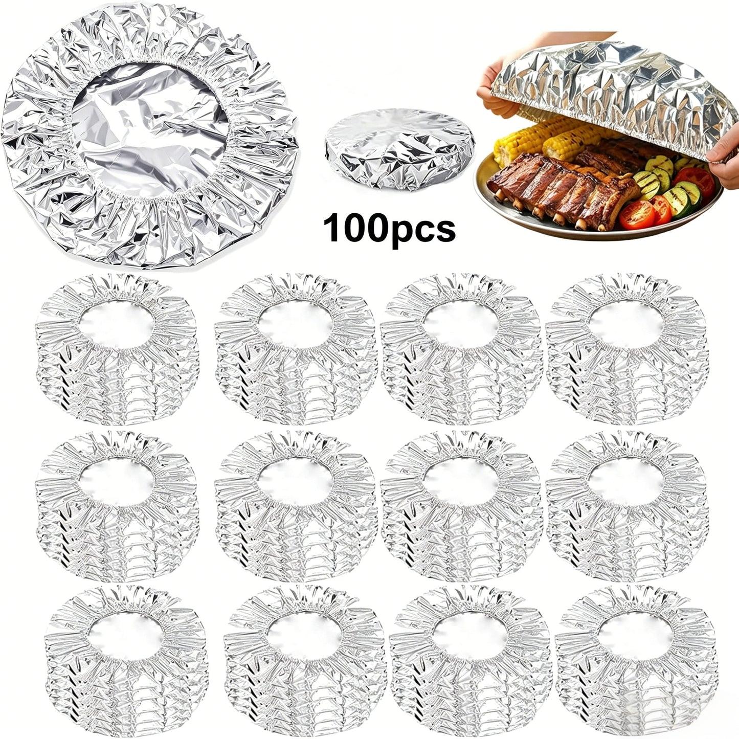 🔥Last day 49% off Insulated Foil Food Covers（50 pcs)