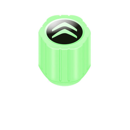 20-Pack Neon Green Glow Tire Valve Caps – No Battery Needed, Universal Fit