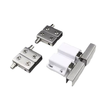 Display Cabinet Cabinet Glass Door Hinge Up and Down Clip Stainless Steel Magnetic Touch Door Hinge Wine Cabinet Small Hinge Door Touch 5pcs