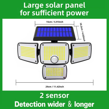 Upgraded Wide-Angle Solar Motion Sensor Light