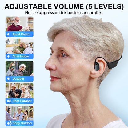 🎄💖Final 3 Hours:50%ОFF💥🔥SEAGRIL Bone Conduction Smart Hearing Aid Bluetooth Earphones(Black Friday Special Sale)