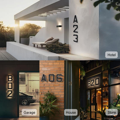🎉Hot Sale 49% OFF☀9-inch large-size outdoor solar-powered illuminated door number plate