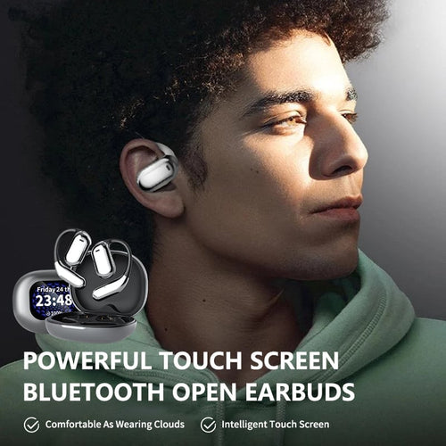 🔥True Powerful Bluetooth 5.4 Open Ear Earbuds, IPX5 Waterproof