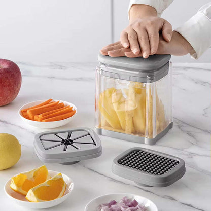 🍟French Fry Cutter 4-in-1