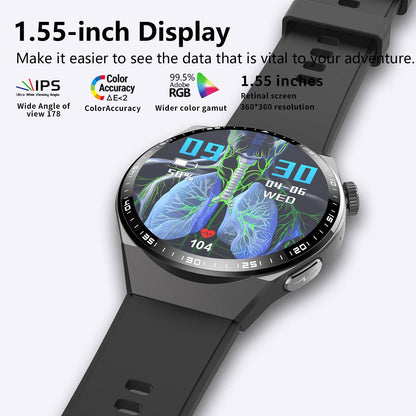 AegisFit Fall Detection Smartwatch with Advanced ECG + Blood Pressure + Blood Glucose + Uric Acid + Activity Tracking + Emergency SOS