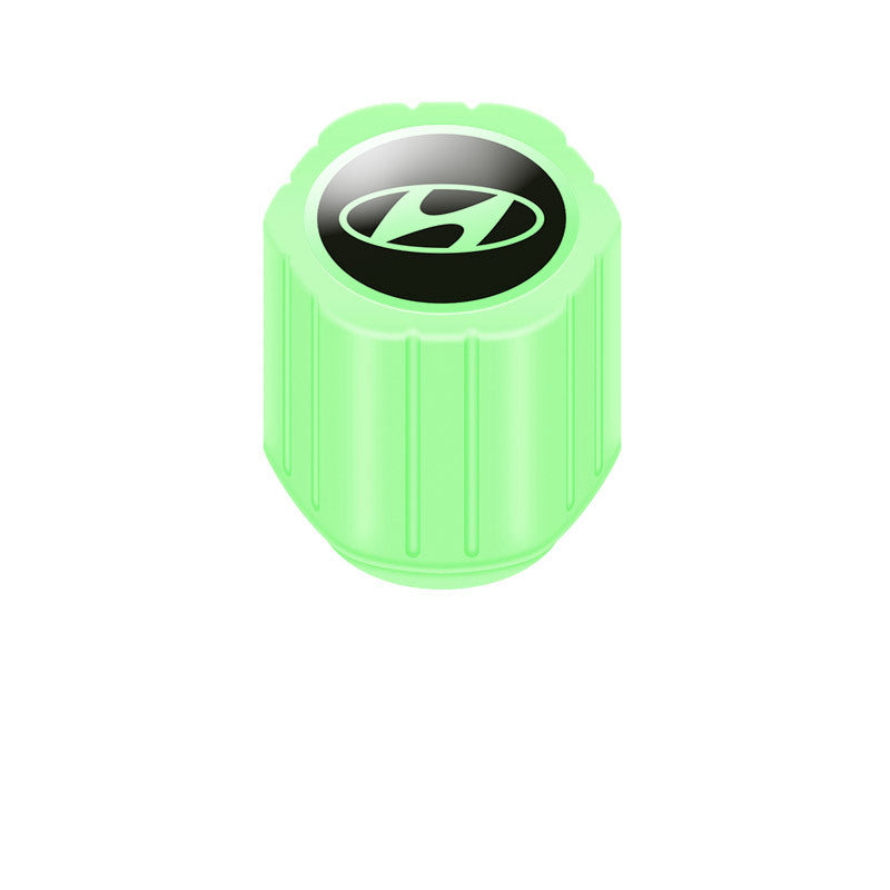 20-Pack Neon Green Glow Tire Valve Caps – No Battery Needed, Universal Fit