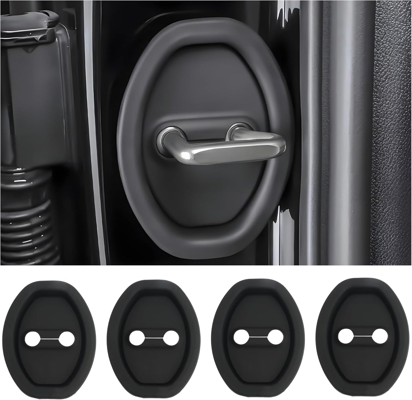 Eptchn Universal Silicone Car Door Covers Protector (4 PACK)