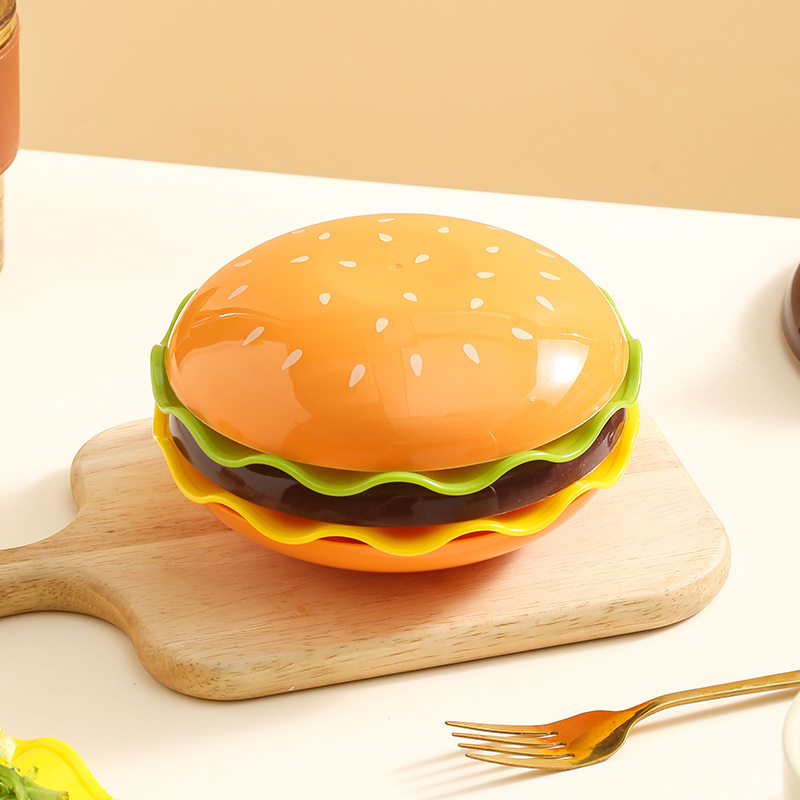 🍔Stackable Burger Plate Set - Fun Home Cooking Game, Mini Bone Spitting Plate, Nutshell Plate