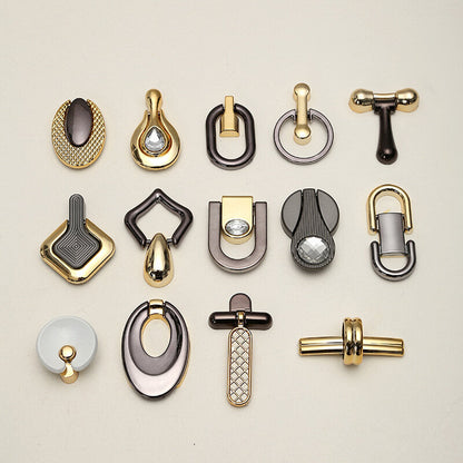 European Style Drawer Single Hole Handle Wardrobe Cabinet Ancient Copper Pull Ring Handle Chinese Antique Simple Hanging Ring Cabinet Door Handle 30pcs