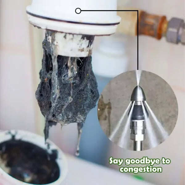 🛠️ Sewer Cleaning Tool High-Pressure Nozzle 🌊
