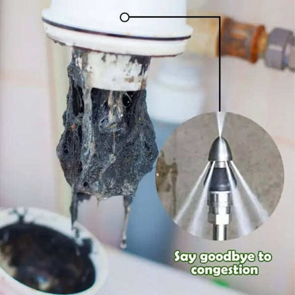 🛠️ Sewer Cleaning Tool High-Pressure Nozzle 🌊