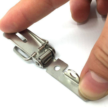 Factory Direct Sales Sf105 Stainless Steel Metal Tower Buckle 106 Nickel-Plated Iron Industrial Hardware Luggage Lock Furniture 30pcs