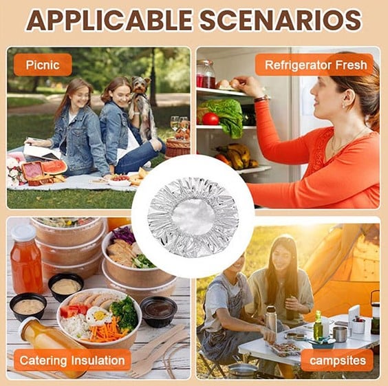 🔥Last day 49% off Insulated Foil Food Covers（50 pcs)