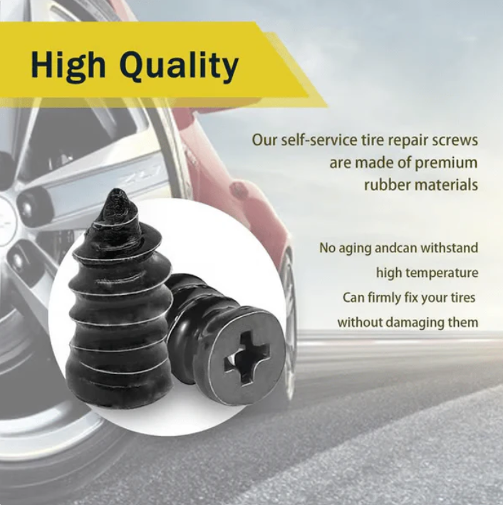 🧩60 PCs Tire Repair Rubber Nails Kit with 2 Sizes