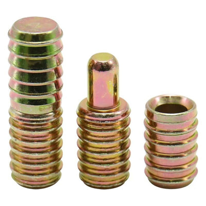Foreign Trade Export Furniture Hardware Table Combination Positioning Pin Anti-Slip Knurled Round Laminate Support Nut 100pcs