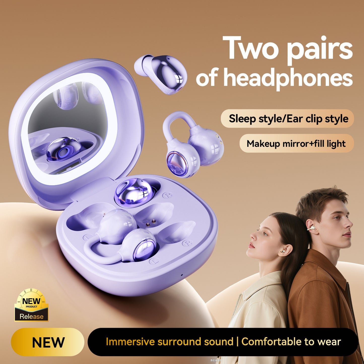 New clip-on in-ear Bluetooth headphones