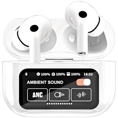 🎉Wireless Bluetooth headphones with full-color touchscreen, high sound quality, and low latency.