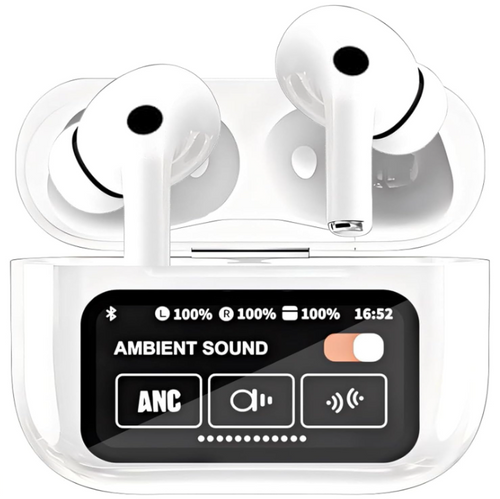 🎉Wireless Bluetooth headphones with full-color touchscreen, high sound quality, and low latency.