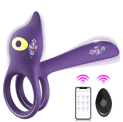 🎁bboj™ Enchanted Girl Luxe Smart Vibrating Ring – App-Controlled Pleasure for Couples 💫