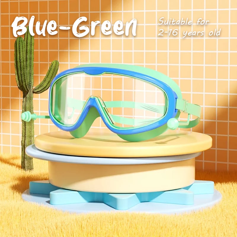 HD children's large frame waterproof and anti-fog swimming goggles