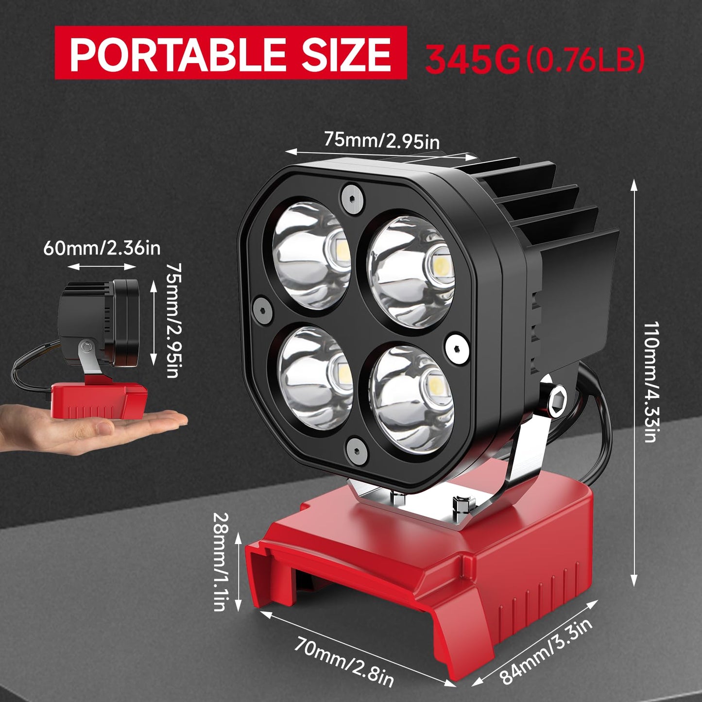 2026 Outdoor Essentials💥  20V Battery Cordless Work Light