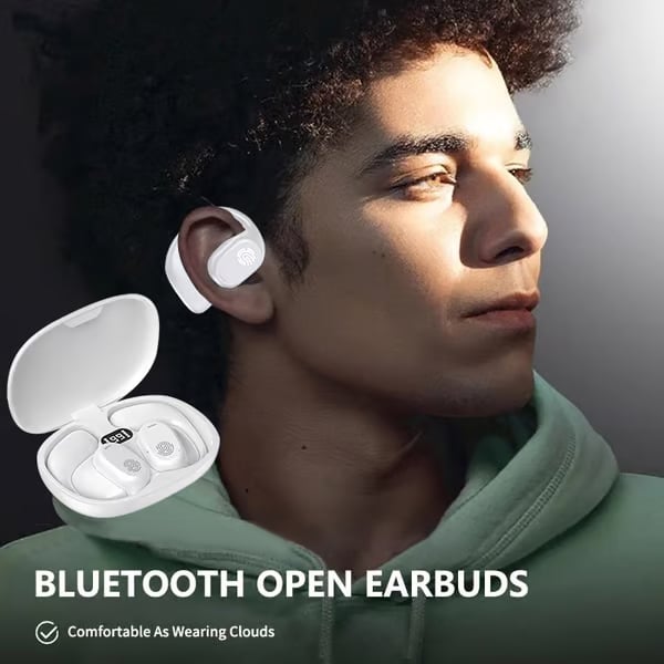 🔥True Powerful Bluetooth 5.4 Open Ear Earbuds, IPX5 Waterproof