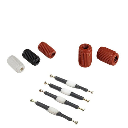 Embedded nut double-headed butt joint embedded part nylon plastic three-in-one rubber particle two-way through connector 1000pcs