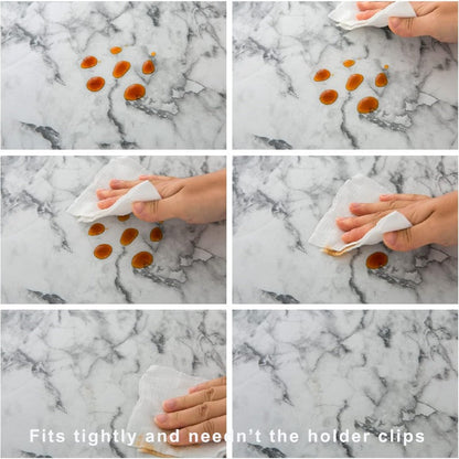 Elegant Marble Vinyl Round Tablecloth