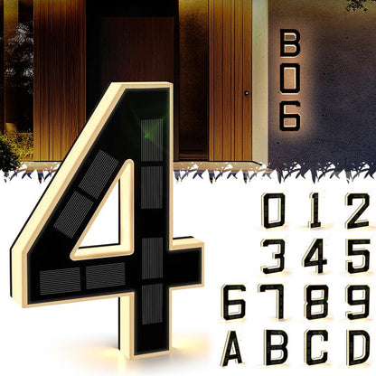 🎉Hot Sale 49% OFF☀9-inch large-size outdoor solar-powered illuminated door number plate