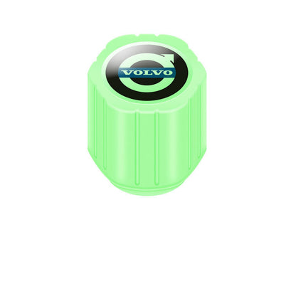20-Pack Neon Green Glow Tire Valve Caps – No Battery Needed, Universal Fit