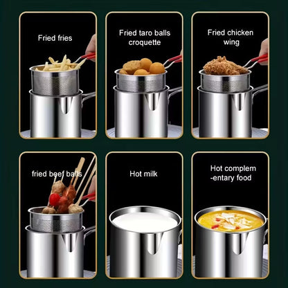 🍤Exclusive offer for our fans! Limited-time low price!🎁Household stainless steel fryer
