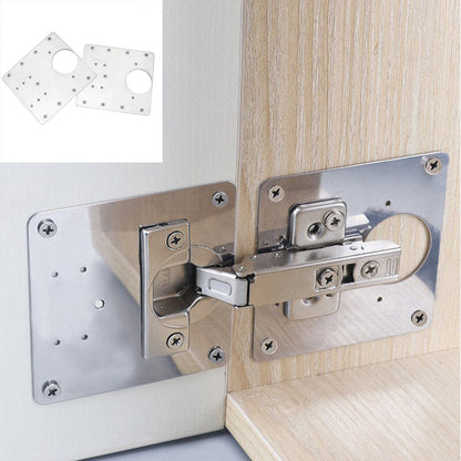 Factory direct stainless steel cabinet door hinge repair plate Hinge fixing plate household cabinet door repair artifact hinge piece 100pcs