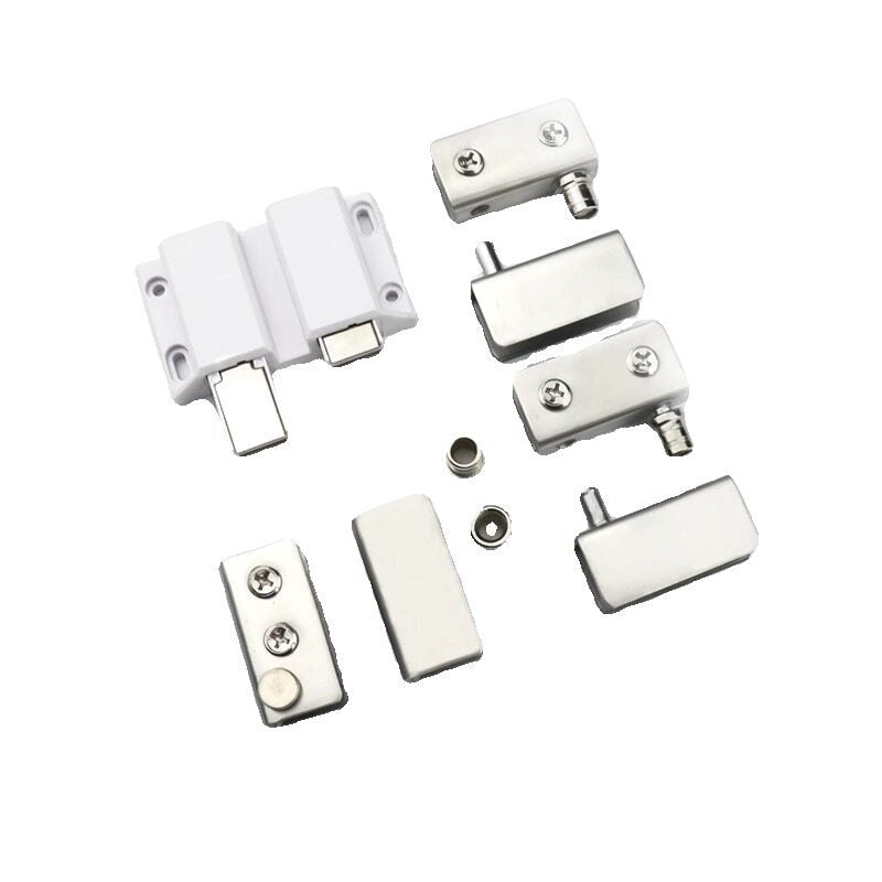 Display Cabinet Cabinet Glass Door Hinge Up and Down Clip Stainless Steel Magnetic Touch Door Hinge Wine Cabinet Small Hinge Door Touch 5pcs