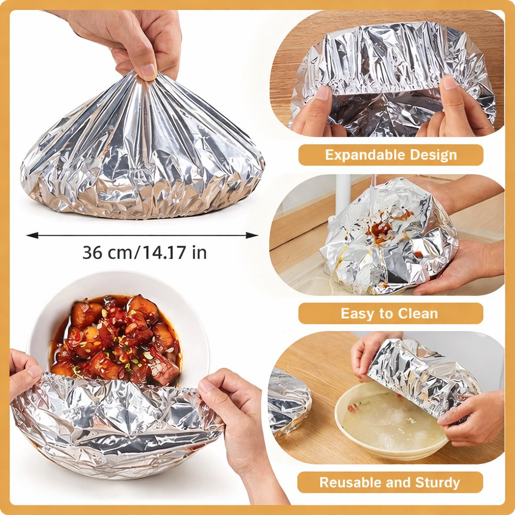 🔥Last day 49% off Insulated Foil Food Covers（50 pcs)