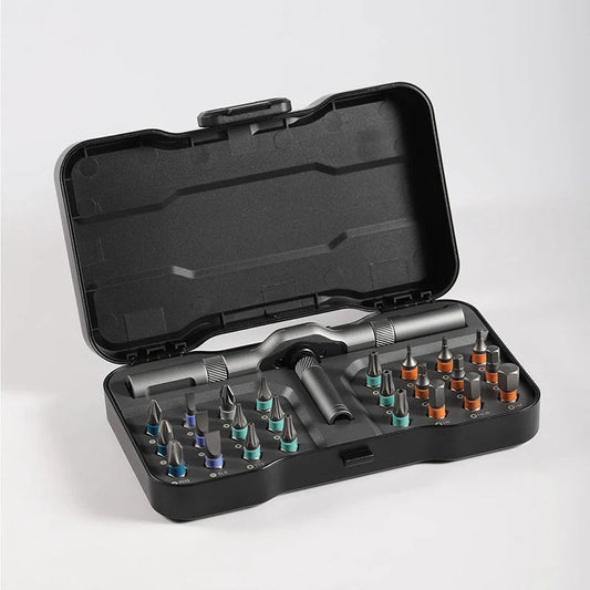 24-in-1 Ratchet Screwdriver Set, Household Wrench and Screwdriver Tool Kit, Multifunctional with S2 Bits for Various Assembly and Disassembly Tasks.