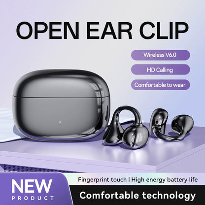 New Open-Ear Bluetooth Earphones: Wireless, Long Battery Life, High Sound Quality, Popular Clip-On Style