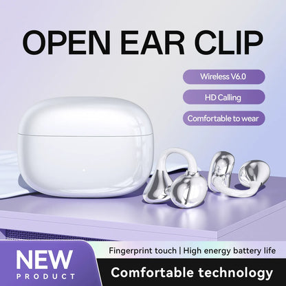 New Open-Ear Bluetooth Earphones: Wireless, Long Battery Life, High Sound Quality, Popular Clip-On Style