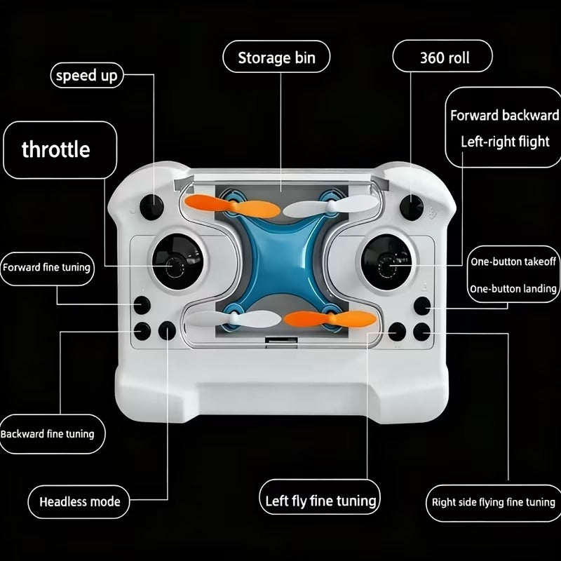 🎮Mini pocket drone remote control aircraft long endurance collision-resistant quadcopter