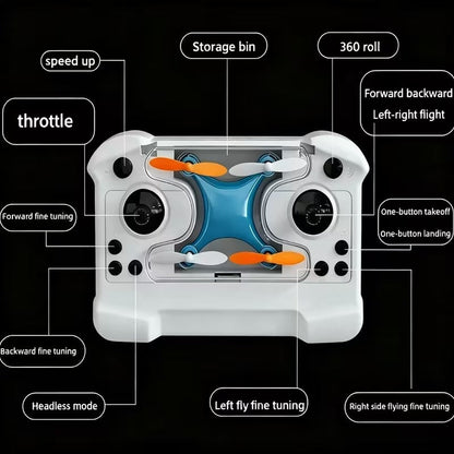🎮Mini pocket drone remote control aircraft long endurance collision-resistant quadcopter