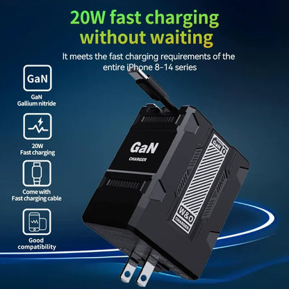 ⚡ New 120W GaN fast charger with built-in 80cm retractable cable