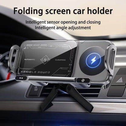📱This car phone mount with wireless fast charging is compatible with folding screen phones and various other phone models.