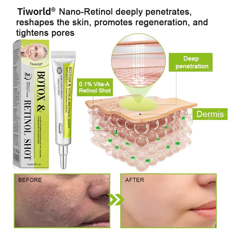 👏🌿 Made in the USA direct shipping 💫 Tiworld® Botox Vitamin A Retinol Anti-Wrinkle Firming and Lifting Cream — Last Day for Limited Time 70% OFF