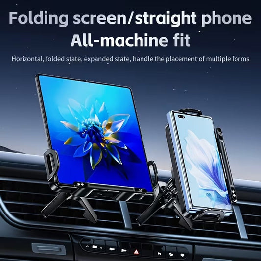 📱This car phone mount with wireless fast charging is compatible with folding screen phones and various other phone models.